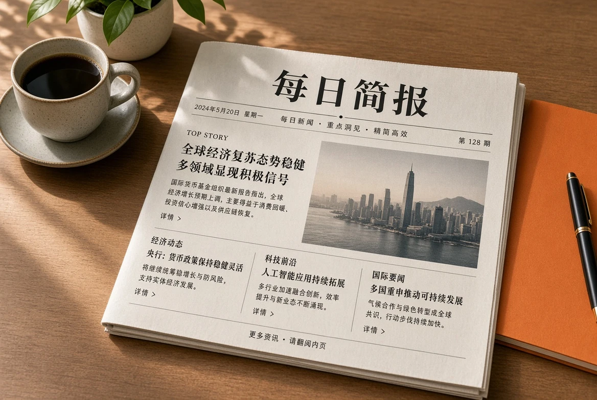 早间简报配图